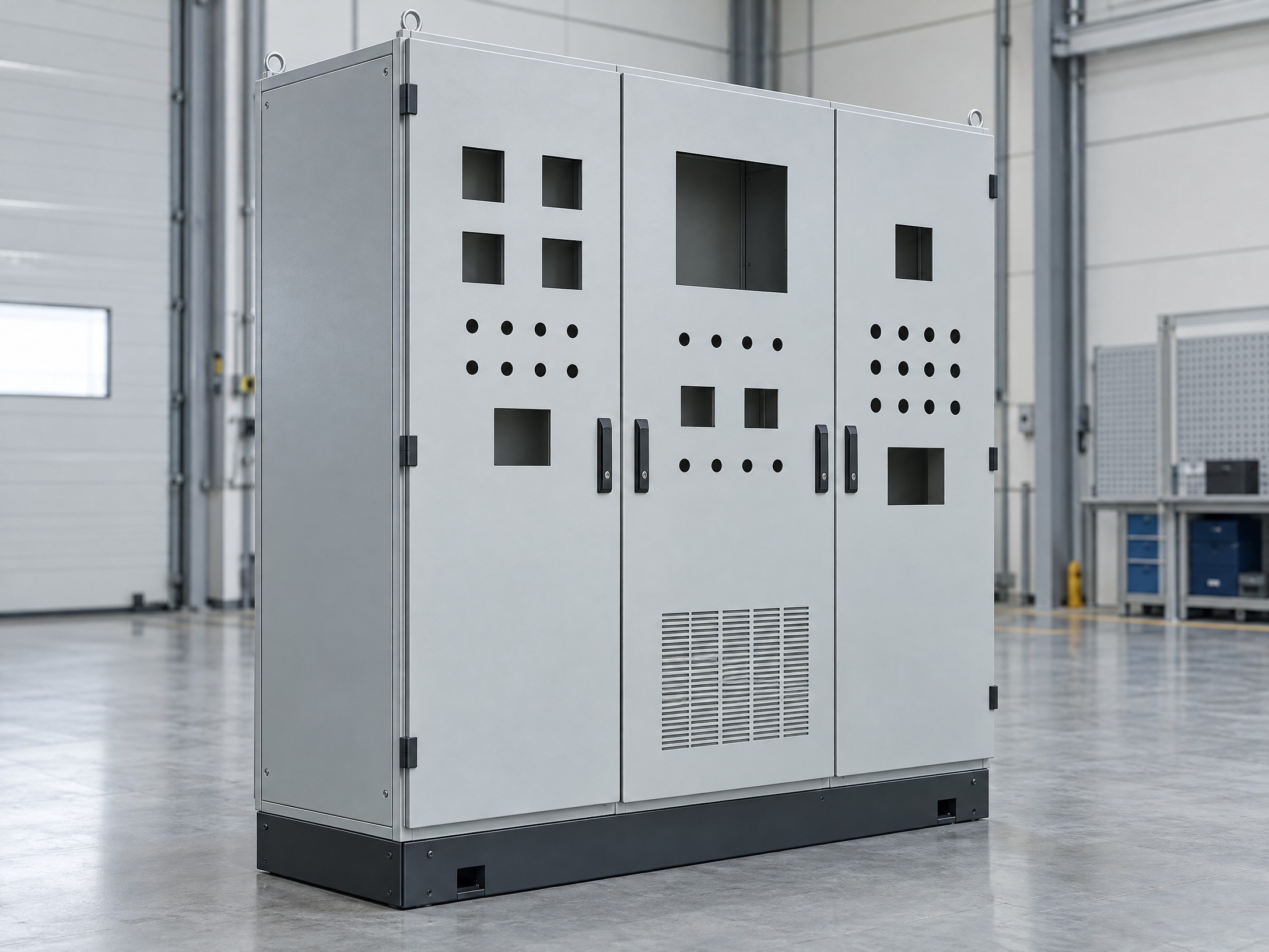 Fabricated industrial control panel cabinet