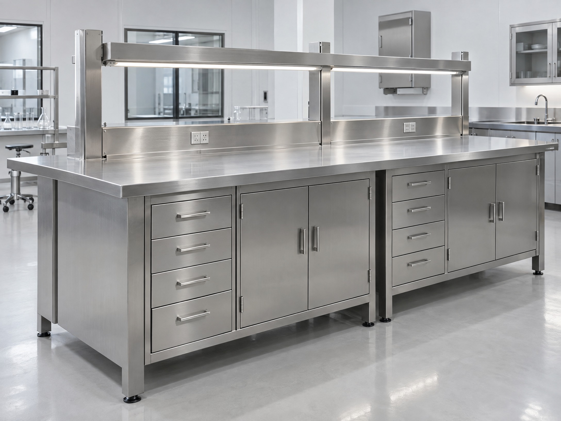 Custom fabricated laboratory furniture and workbench